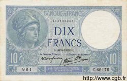 10 Francs MINERVE modifié FRANCE  1939 F.07.02 pr.NEUF