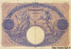 50 Francs BLEU ET ROSE FRANCE  1891 F.14.03 TTB