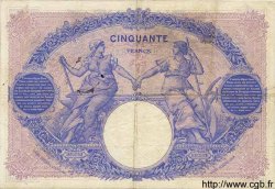50 Francs BLEU ET ROSE FRANCE  1907 F.14.19 TB