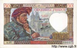 50 Francs JACQUES CŒUR FRANCE  1940 F.19.04 pr.NEUF