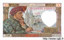 50 Francs JACQUES CŒUR FRANCE  1941 F.19.11 NEUF