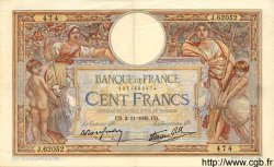 100 Francs LUC OLIVIER MERSON type modifié FRANKREICH  1938 F.25.34