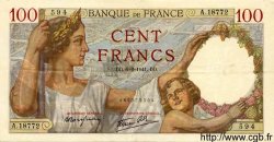 100 Francs SULLY FRANCE  1941 F.26.46 SUP