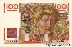 100 Francs JEUNE PAYSAN FRANCE  1951 F.28.30 NEUF