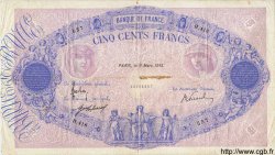 500 Francs BLEU ET ROSE FRANCE  1915 F.30.22 TB+