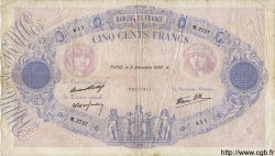 500 Francs BLEU ET ROSE modifié FRANCE  1937 F.31.05 pr.TB