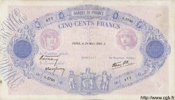 500 Francs BLEU ET ROSE modifié FRANCE  1938 F.31.06