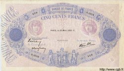 500 Francs BLEU ET ROSE modifié FRANCE  1939 F.31.29 TTB