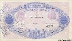 500 Francs BLEU ET ROSE modifié FRANCE  1939 F.31.30 TTB