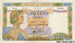500 Francs LA PAIX FRANCIA  1942 F.32.26