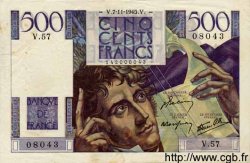 500 Francs CHATEAUBRIAND FRANCE  1945 F.34.03 TTB+