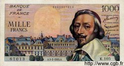1000 Francs RICHELIEU FRANCE  1955 F.42.10 TTB+