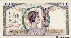 5000 Francs VICTOIRE Impression à plat FRANCE  1938 F.46.01 TTB+