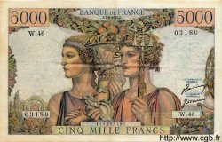 5000 Francs TERRE ET MER FRANCE  1951 F.48.03 pr.SUP