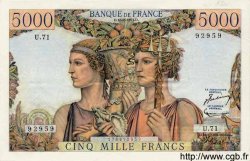 5000 Francs TERRE ET MER FRANCE  1951 F.48.05 SUP