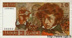10 Francs BERLIOZ FRANCE  1974 F.63.07b SUP