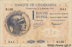 1 Roupie INDE FRANÇAISE  1945 P.04d TTB+