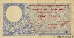 20 Francs NOUVELLE CALÉDONIE  1913 P.16b F+