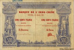 500 Francs NOUVELLE CALÉDONIE  1921 P.22s pr.TB