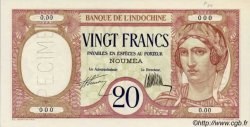 20 Francs NOUVELLE CALÉDONIE  1927 P.37as fST+