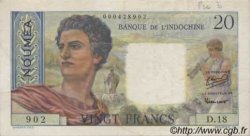 20 Francs NOUVELLE CALÉDONIE  1954 P.50a TTB+
