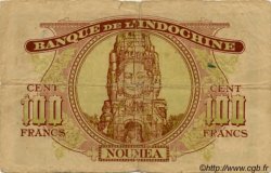 100 Francs NEW CALEDONIA  1943 P.46a VG