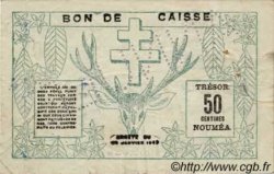 50 Centimes NOUVELLE CALÉDONIE  1943 P.54s TTB