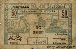 50 Centimes NEW CALEDONIA  1943 P.54 G