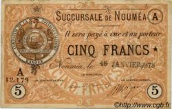 5 Francs NOUVELLE CALÉDONIE Nouméa 1875 P.02 TB+