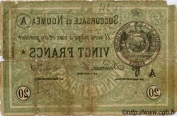 20 Francs NOUVELLE CALÉDONIE Nouméa 1874 P.03 AB