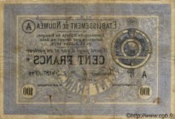 100 Francs NOUVELLE CALÉDONIE Nouméa 1875 P.08 pr.TTB