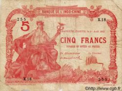 5 Francs TAHITI  1923 P.04 B+