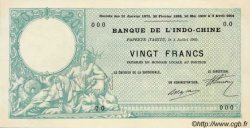 20 Francs TAHITI  1905 P.02s NEUF