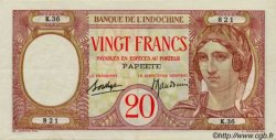 20 Francs TAHITI  1936 P.12c TTB+
