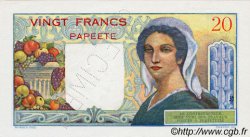 20 Francs TAHITI  1951 P.21as pr.NEUF
