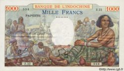 1000 Francs TAHITI  1954 P.15b pr.SUP