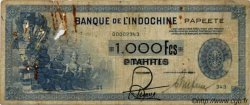 1000 Francs TAHITI  1943 P.18a