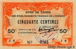 50 Centimes OCÉANIE  1943 P.10a SUP+