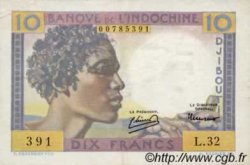 10 Francs DJIBOUTI  1946 P.19 TTB+