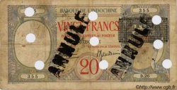 20 Francs DJIBOUTI  1943 P.12As B+
