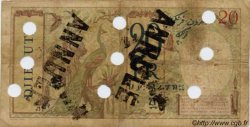 20 Francs DJIBOUTI  1943 P.12As B+