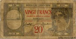 20 Francs DJIBOUTI  1943 P.12A B