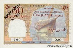 50 Francs DJIBOUTI  1952 P.25s UNC