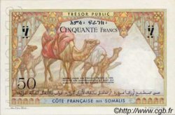 50 Francs DJIBOUTI  1952 P.25s UNC
