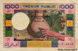 1000 Francs DJIBOUTI  1952 P.28 TB