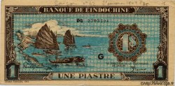 1 Piastre bleu INDOCHINE FRANÇAISE  1944 P.059a TTB+