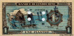 1 Piastre bleu FRENCH INDOCHINA  1944 P.059bs AU