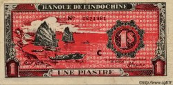 1 Piastre rouge INDOCHINE FRANÇAISE  1945 P.058 var TTB