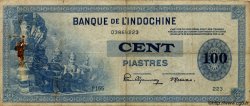 100 Piastres INDOCHINE FRANÇAISE  1945 P.078 TB