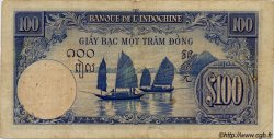 100 Piastres FRENCH INDOCHINA  1945 P.079a F-